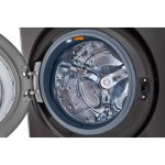 دیگ استیل ضد زنگ در ماشین لباسشویی ال جی WT21 دو طبقه واش تاور رنگ دودی 21 کیلو (WT2116BRK) ساخت کُره با گارانتی و پرداخت درب منزل در دبی کوچولو