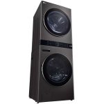 نمای سمت راست در ماشین لباسشویی و خشک کن ال جی WT21 دو طبقه واش تاور رنگ دودی 21 کیلو (WT2116BRK) ساخت کُره با گارانتی و پرداخت درب منزل در دبی کوچولو