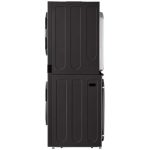 نمای بغل در ماشین لباسشویی و خشک کن ال جی WT21 دو طبقه واش تاور رنگ دودی 21 کیلو (WT2116BRK) ساخت کُره با گارانتی و پرداخت درب منزل در دبی کوچولو