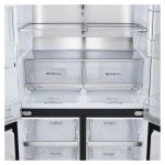 کشو های داخلی برای نگه داری میوه و سبزی در یخچال فریزر ساید بای ساید ال جی X24 رنگ مشکی کد GC-X24FFCBB ساخت کره منتاژ چین 30 فوت 5 درب - سایت دبی کوچولو