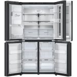 نمای داخلی کامل از یخچال فریزر ساید بای ساید ال جی X24 رنگ مشکی کد GC-X24FFCBB ساخت کره منتاژ چین 30 فوت 5 درب - سایت دبی کوچولو