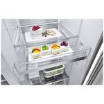 جایگاه میوه و شیرینی در یخچال فریزر ساید بای ساید ال جی X257 کد GC-X257CSES ساخت کره منتاژ چین 30 فوت رنگ نقره ای - سایت دبی کوچولو