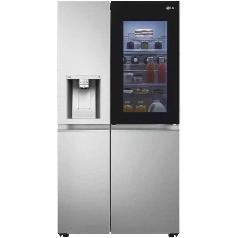 X287 LF REFRIGERATOR SILVER (1) نمای کلی یخچال فریزر ساید بای ساید ال جی X287 سفید - سایت دبی کوچولو