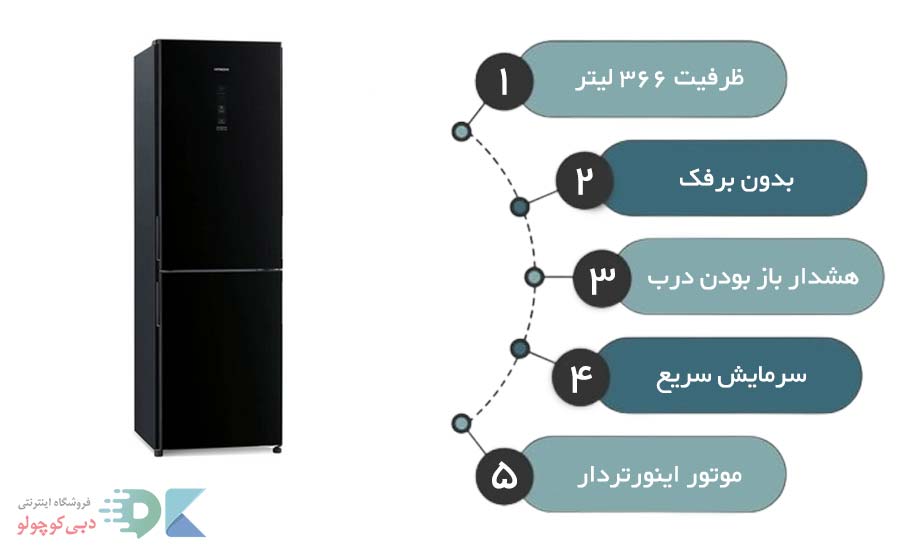 مشخصات یخچال فریزر هیتاچی R-BG410