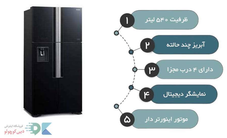 مشخصات یخچال فریزر هیتاچی rw760