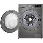 جهت باز شدن درب در ماشین لباسشویی ال جی R6 رنگ نقره ای 8 کیلو (F4R6TYGCP) ساخت کُره با گارانتی و پرداخت درب منزل در دبی کوچولو