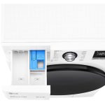 نمای بخش جا پودری و مایع نرم کننده و مواد شوینده در ماشین لباسشویی ال جی Y3 رنگ سفید 10 کیلو (F4Y3RYGYWV) ساخت کُره با گارانتی و پرداخت درب منزل در دبی کوچولو