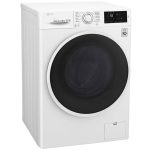 نمای سمت راست در ماشین لباسشویی ال جی J6 رنگ سفید 8 کیلو (F4J6TNP0W) ساخت کُره با گارانتی و پرداخت درب منزل در دبی کوچولو