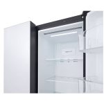 بخش داخلی و فناوری هایژن فرش در یخچال فریزر ساید بای ساید ال جی B287 کد GCB287GNWC ساخت کره منتاژ چین 24 فوت رنگ سفید سال 2025 - سایت دبی کوچولو