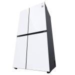 نمای بخش زیری و سمت چپ در یخچال فریزر ساید بای ساید ال جی B287 کد GCB287GNWC ساخت کره منتاژ چین 24 فوت رنگ سفید سال 2025 - سایت دبی کوچولو