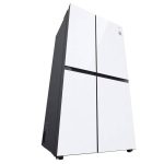 نمای بخش زیری و سمت راست یخچال فریزر ساید بای ساید ال جی B287 کد GCB287GNWC ساخت کره منتاژ چین 24 فوت رنگ سفید سال 2025 - سایت دبی کوچولو