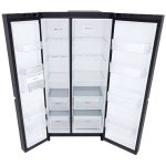 بخش داخلی از نمای بالا در یخچال فریزر ساید بای ساید ال جی B287 کد GCB287GNWC ساخت کره منتاژ چین 24 فوت رنگ سفید سال 2025 - سایت دبی کوچولو