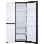 بخش یخچال در یخچال فریزر ساید بای ساید ال جی B287 کد GCB287GNWC ساخت کره منتاژ چین 24 فوت رنگ سفید سال 2025 - سایت دبی کوچولو