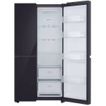 بخش یخچال در یخچال فریزر ساید بای ساید ال جی B287 کد GCB287GNWB ساخت کره منتاژ چین 24 فوت رنگ مشکی سال 2025 - سایت دبی کوچولو