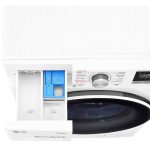 نمای بالای جاپودری در ماشین لباسشویی ال جی V5 رنگ سفید 10.5 کیلو (F4V5RYP0W) ساخت کُره با گارانتی و پرداخت درب منزل در دبی کوچولو