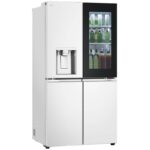 نمای سمت راست در یخچال فریزر ساید بای ساید ال جی X39 کد GR-X39FFQRL ساخت کره مونتاژ چین 30 فوت رنگ سفید سال 2024 - سایت دبی کوچولو