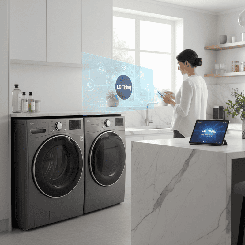 آموزش استفاده از LG ThinQ در ماشین لباسشویی - سایت دبی کوچولو