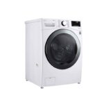 لباسشویی v21 ال جی 12 کیلو خشک کن سفید از نمای چپ