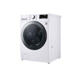 لباسشویی v21 ال جی 12 کیلو خشک کن سفید از نمای راست