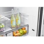 کشو های قابل تنظیم برای قرار گیری وسایل با ارتفاع زیاد در یخچال فریزر ساید بای ساید سامسونگ RF65 کد RF65DB975E22 ساخت کره مونتاژ کره 23 فوت رنگ مشکی سال 2024 - سایت دبی کوچولو