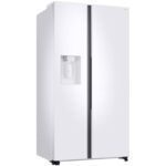 نمای سمت راست در یخچال فریزر ساید بای ساید سامسونگ RS80 کد RS80DG5402WW ساخت کره مونتاژ چین 30 فوت رنگ سفید سال 2024 - سایت دبی کوچولو