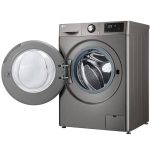 نمای سمت چپ باز شدن درب ماشین لباسشویی ال جی R3 رنگ نقره ای 8 کیلو (F4R3TYG6P) ساخت کُره با گارانتی و پرداخت درب منزل در دبی کوچولو