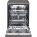 نمای بخارشوی و بخش داخلی در ماشین ظرفشویی ال جی 325 کد DFB325HD رنگ دودی سه طبقه 14 نفره سه سبد اصل کره مونتاژ کره - سایت دبی کوچولو