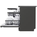 نمای بغل ماشین ظرفشویی ال جی 335 کد DFC335HD رنگ دودی سه طبقه 14 نفره سه سبد اصل کره مونتاژ کره - سایت دبی کوچولو