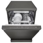 برنامه های مخفی روی لبه درب در ماشین ظرفشویی ال جی 335 کد DFC335HD رنگ دودی سه طبقه 14 نفره سه سبد اصل کره مونتاژ کره - سایت دبی کوچولو