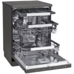 نمای بخش داخلی ماشین ظرفشویی ال جی 335 کد DFC335HD رنگ دودی سه طبقه 14 نفره سه سبد اصل کره مونتاژ کره - سایت دبی کوچولو