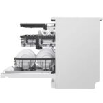 نمای بغل ماشین ظرفشویی ال جی 435 کد DFC435FW رنگ سفید سه طبقه 14 نفره 3 سبد اصل کره مونتاژ کره دارای بخارشوی - سایت دبی کوچولو