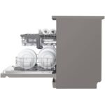 نمای بغل ماشین ظرفشویی ال جی 512 کد DFB512FP رنگ نقره ای دو طبقه 14 نفره دو سبد اصل کره مونتاژ کره - سایت دبی کوچولو