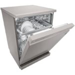 نمای سمت راست در ماشین ظرفشویی ال جی 512 کد DFB512FP رنگ نقره ای دو طبقه 14 نفره دو سبد اصل کره مونتاژ کره - سایت دبی کوچولو