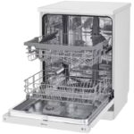 طراحی داخلی ماشین ظرفشویی ال جی 512 کد DFB512FW رنگ سفید دو طبقه 14 نفره دو سبد اصل کره مونتاژ کره - سایت دبی کوچولو