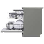 نمای بغل از تعداد طبقات در ماشین ظرفشویی ال جی 513 کد DFC513FV رنگ نقره ای سه طبقه 14 نفره 3 سبد اصل کره مونتاژ کره بدون بخارشوی - سایت دبی کوچولو