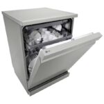 نمای سمت راست در ماشین ظرفشویی ال جی 513 کد DFC513FV رنگ نقره ای سه طبقه 14 نفره 3 سبد اصل کره مونتاژ کره بدون بخارشوی - سایت دبی کوچولو