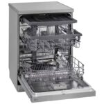 نمای سمت راست از بخش داخلی در ماشین ظرفشویی ال جی 513 کد DFC513FV رنگ نقره ای سه طبقه 14 نفره 3 سبد اصل کره مونتاژ کره بدون بخارشوی - سایت دبی کوچولو