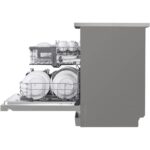 طراحی طبقات در نمای بغل ماشین ظرفشویی ال جی 532 کد DFC532FP رنگ نقره ای دو طبقه 14 نفره 2 سبد اصل کره مونتاژ کره دارای بخارشوی - سایت دبی کوچولو