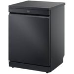 نمای سمت چپ در ماشین ظرفشویی ال جی 287 کد DFC287HMS رنگ دودی سه طبقه 14 نفره 3 سبد اصل کره مونتاژ کره بدون بخارشوی - سایت دبی کوچولو