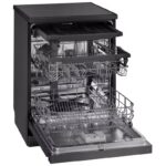 نمای سمت راست از بخش داخلی و تعداد سبد ها در ماشین ظرفشویی ال جی 513 کد DFC513FD رنگ دودی سه طبقه 14 نفره 3 سبد اصل کره مونتاژ کره بدون بخارشوی - سایت دبی کوچولو