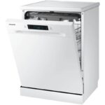 نمای سمت چپ در ماشین ظرفشویی سامسونگ 5070 کد DW60M5070FW رنگ سفید سه طبقه 14 نفره 3 سبد اصل کره مونتاژ کره بدون بخارشوی - سایت دبی کوچولو