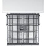 نمای بالایی از سبد قاشق و چنگال در ماشین ظرفشویی سامسونگ 5070 کد DW60M5070FW رنگ سفید سه طبقه 14 نفره 3 سبد اصل کره مونتاژ کره بدون بخارشوی - سایت دبی کوچولو