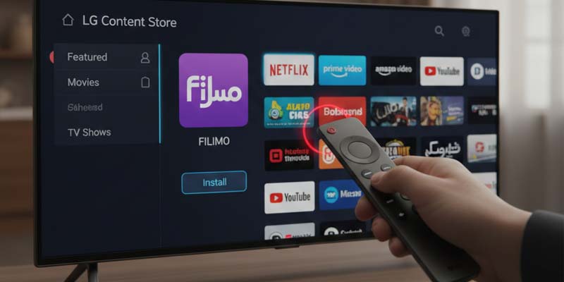 آموزش نصب فیلیمو در تلویزون ال جی