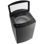 نمای بالایی در حالت درب باز در ماشین لباسشویی و پتوشور ال جی T18 رنگ دودی 18 کیلو (T18H3SDHT2) ساخت کُره با گارانتی و پرداخت درب منزل در دبی کوچولو