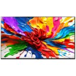 نمای بدون پایه و از روبرو در تلویزیون QNED Evo MiniLED ال جی 55QNED92 سایز 55 اینچ 4K رفرش ریت 144 هرتز،قطعات کره و مونتاژ لهستان در سال 2025 - سایت دبی کوچولو