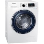 نمای سمت راست در ماشین لباسشویی سامسونگ WW80J رنگ سفید 8 کیلو (WW80J5555FW1) ساخت کُره با گارانتی و پرداخت درب منزل در دبی کوچولو