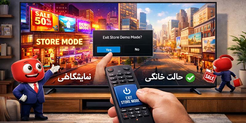 غیر فعال کردن حالت مغازه در تلویزیون سامسونگ