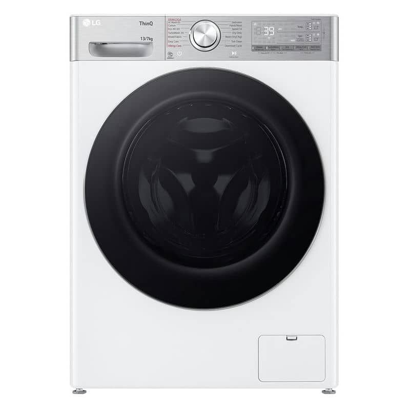 قیمت و خرید ماشین لباسشویی و خشک کن ال جی R13 کد (WDR1307BWP) رنگ سفید 13 کیلو با 7 کیلو خشک کن صد در صد ساخت کُره با گارانتی و پرداخت درب منزل در دبی کوچولو