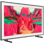 نمای سمت راست و چیدمان پایه ها در حالت بغل تلویزیون فریم Neo QLED سامسونگ 65LS03FW سایز 65 اینچ 4K رفرش ریت 144 هرتز،قطعات کره و مونتاژ مصر و اسلواکی و مجارستان در سال 2025 - سایت دبی کوچولو