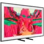 چیدمان پایه ها در حالت وسط در تلویزیون فریم Neo QLED سامسونگ 75LS03FW سایز 75 اینچ 4K رفرش ریت 144 هرتز،قطعات کره و مونتاژ مصر و اسلواکی و مجارستان در سال 2025 - سایت دبی کوچولو